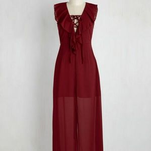 NWOT Hot Red Maxi Dress